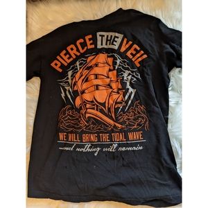 Pierce the Veil shirt with ship " We will bring the tidal wave "